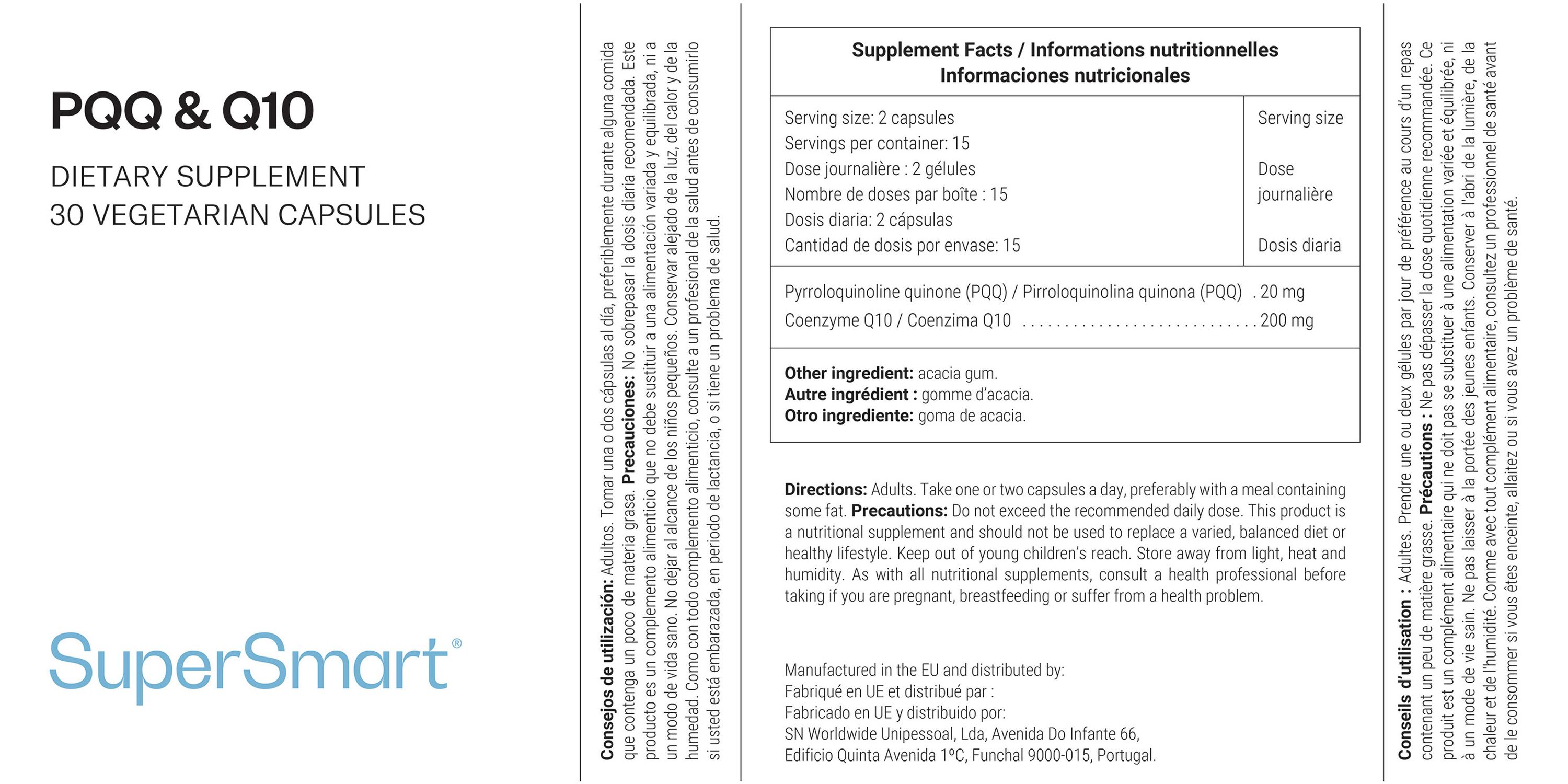 PQQ & Q10 Supplement