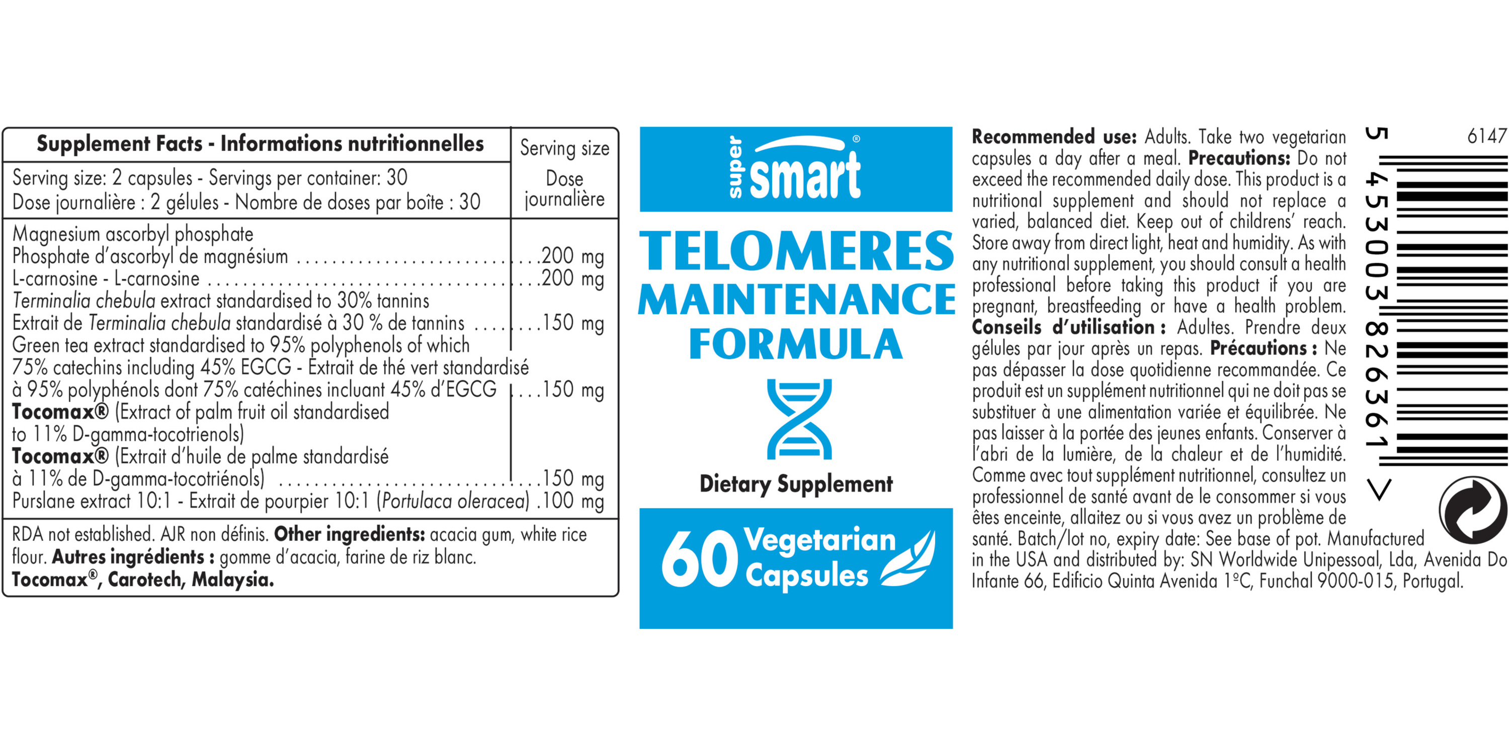 Telomeres Maintenance Formula Supplement