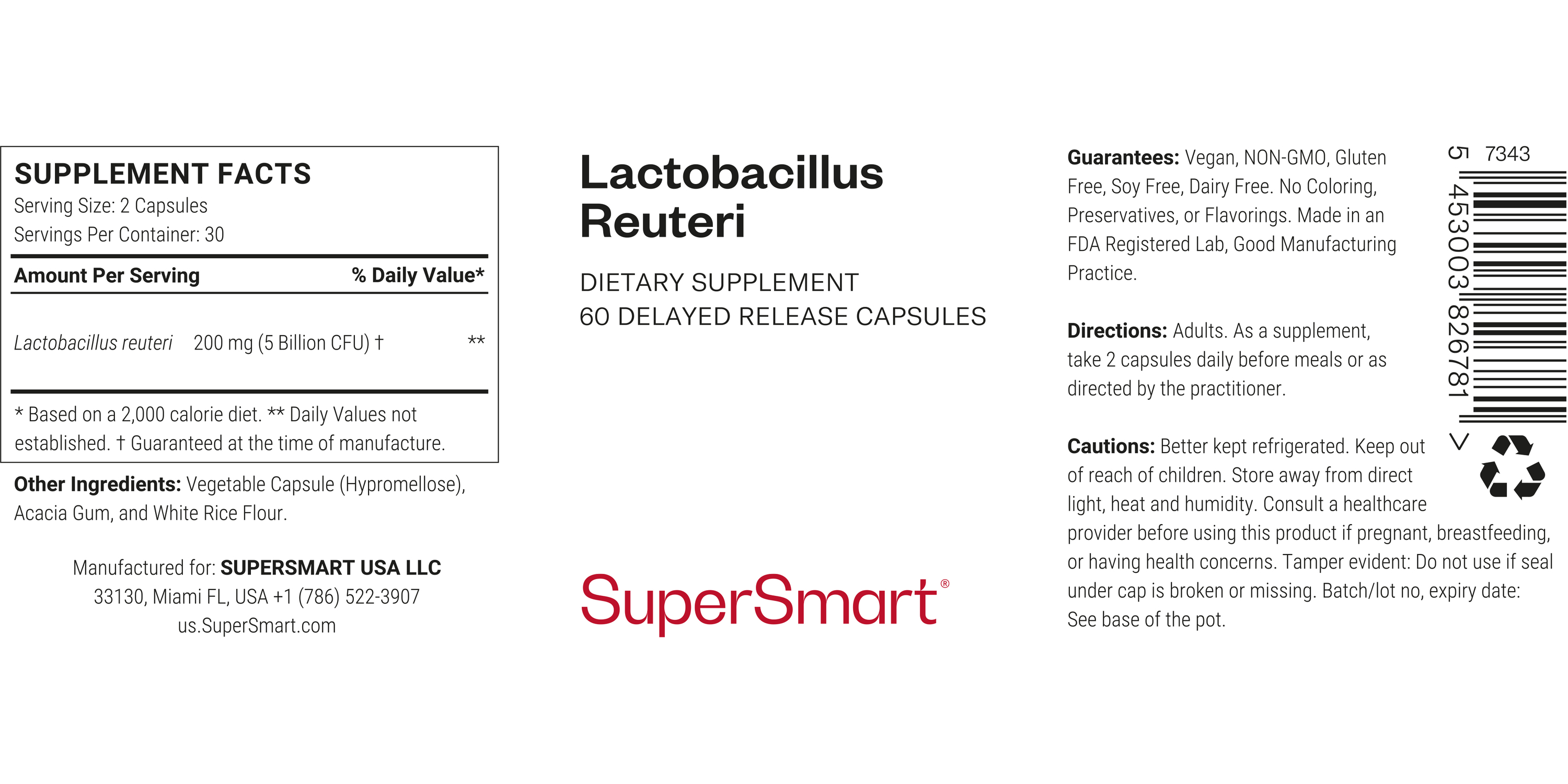 Lactobacillus Reuteri Supplement