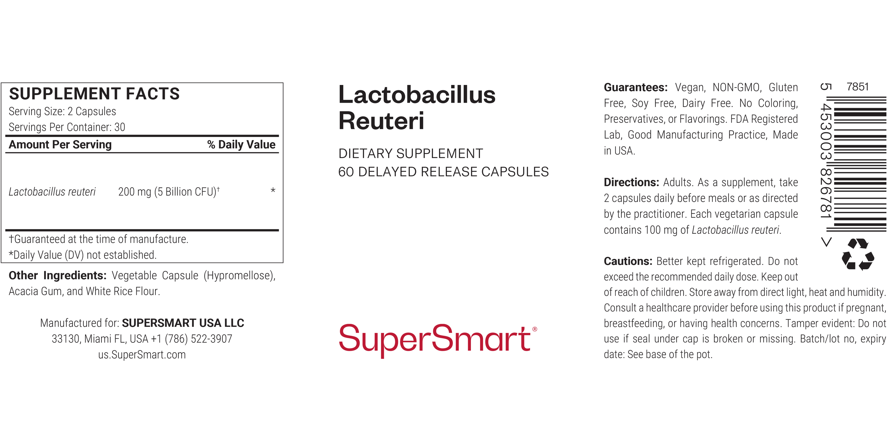 Lactobacillus Reuteri Supplement