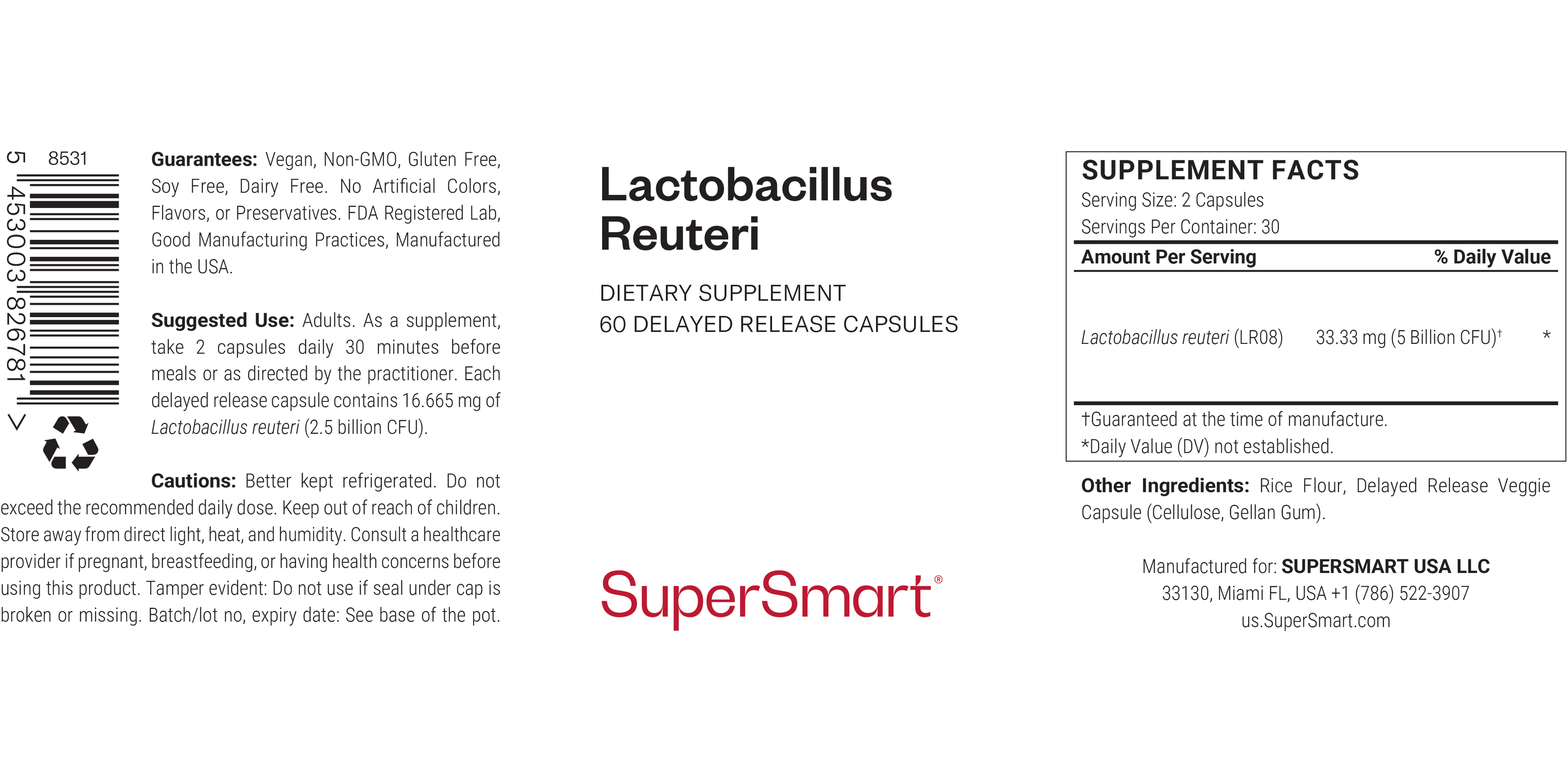 Lactobacillus Reuteri Supplement
