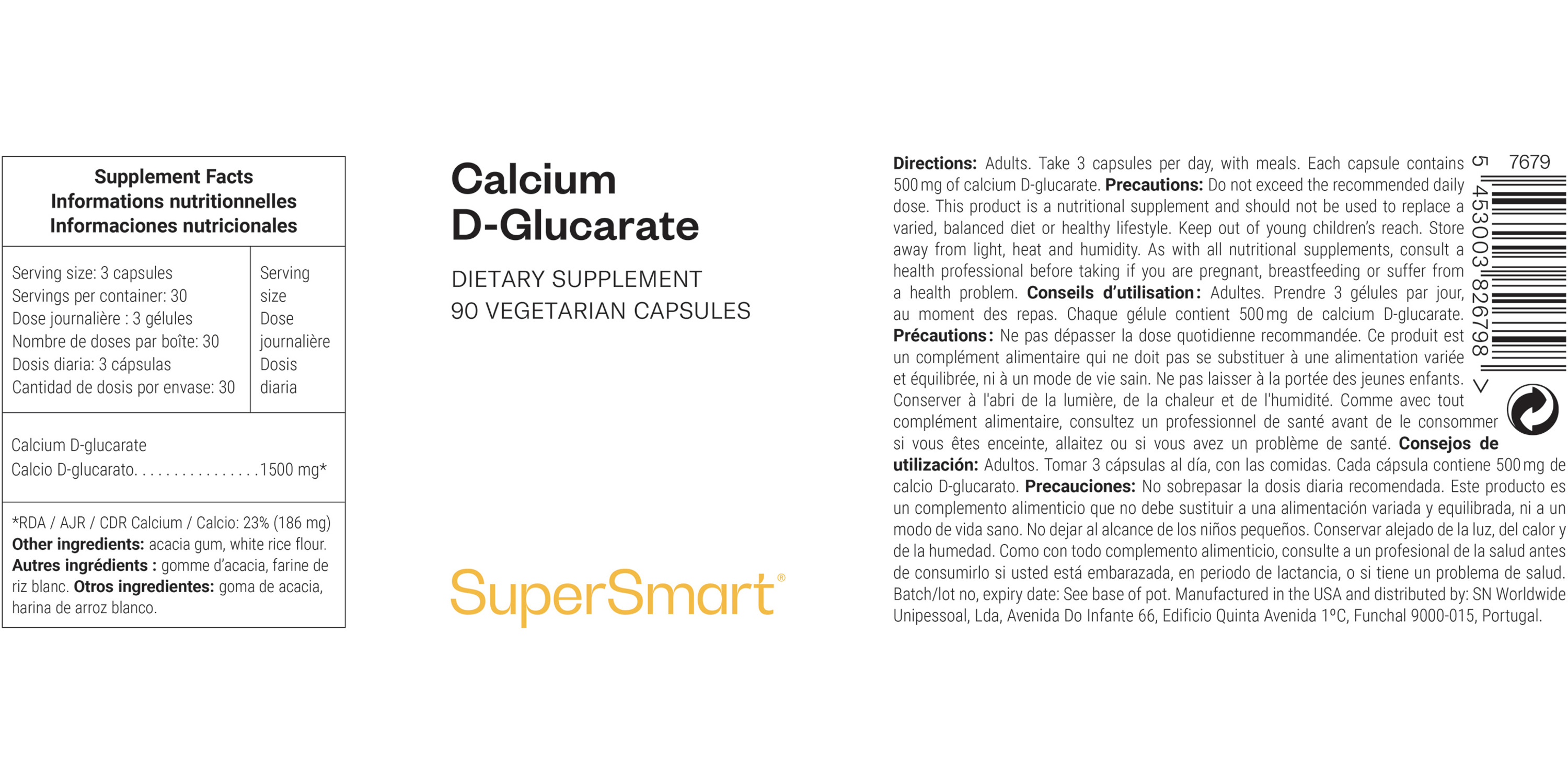 Calcium D-Glucarate Supplement