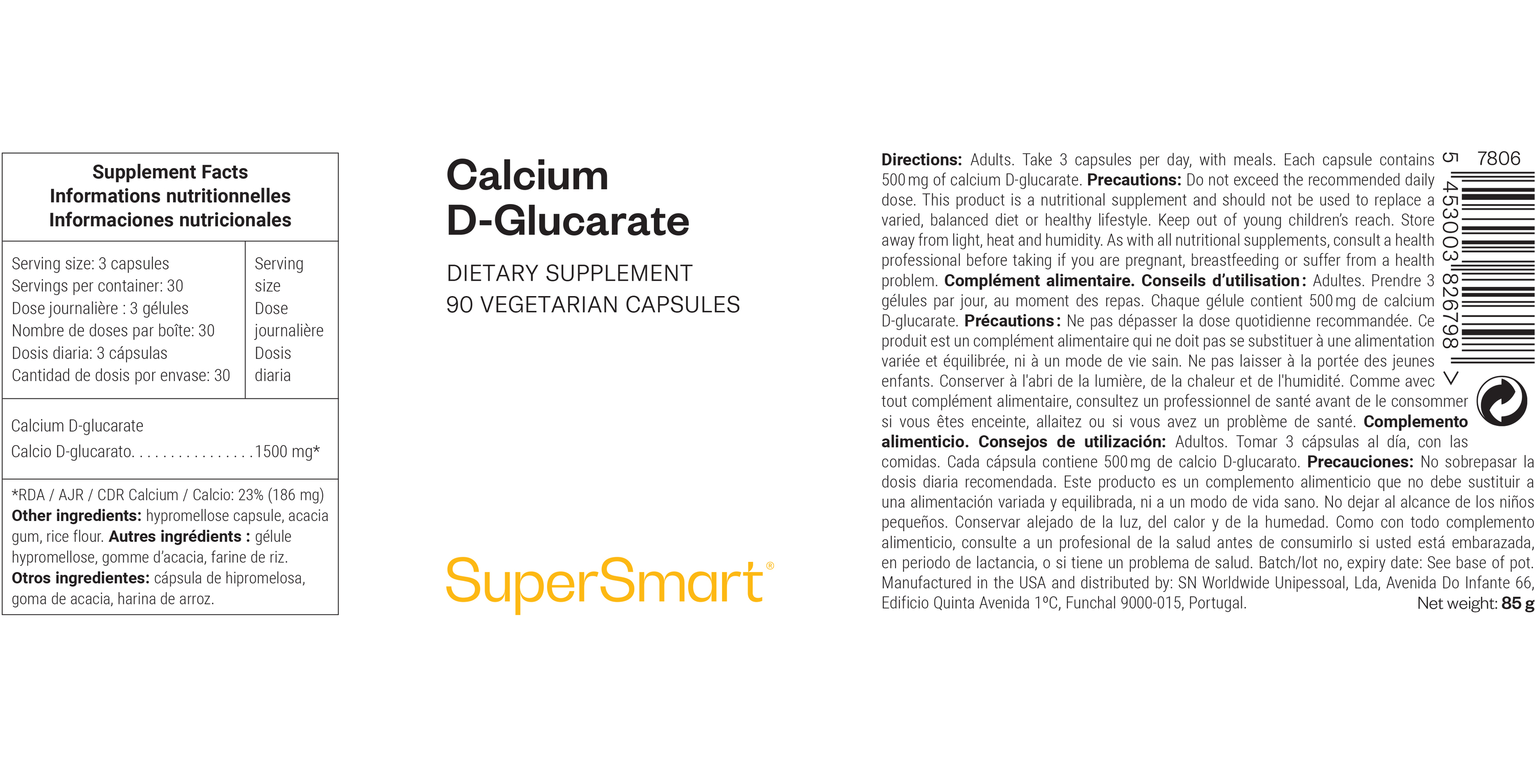 Calcium D-Glucarate Supplement