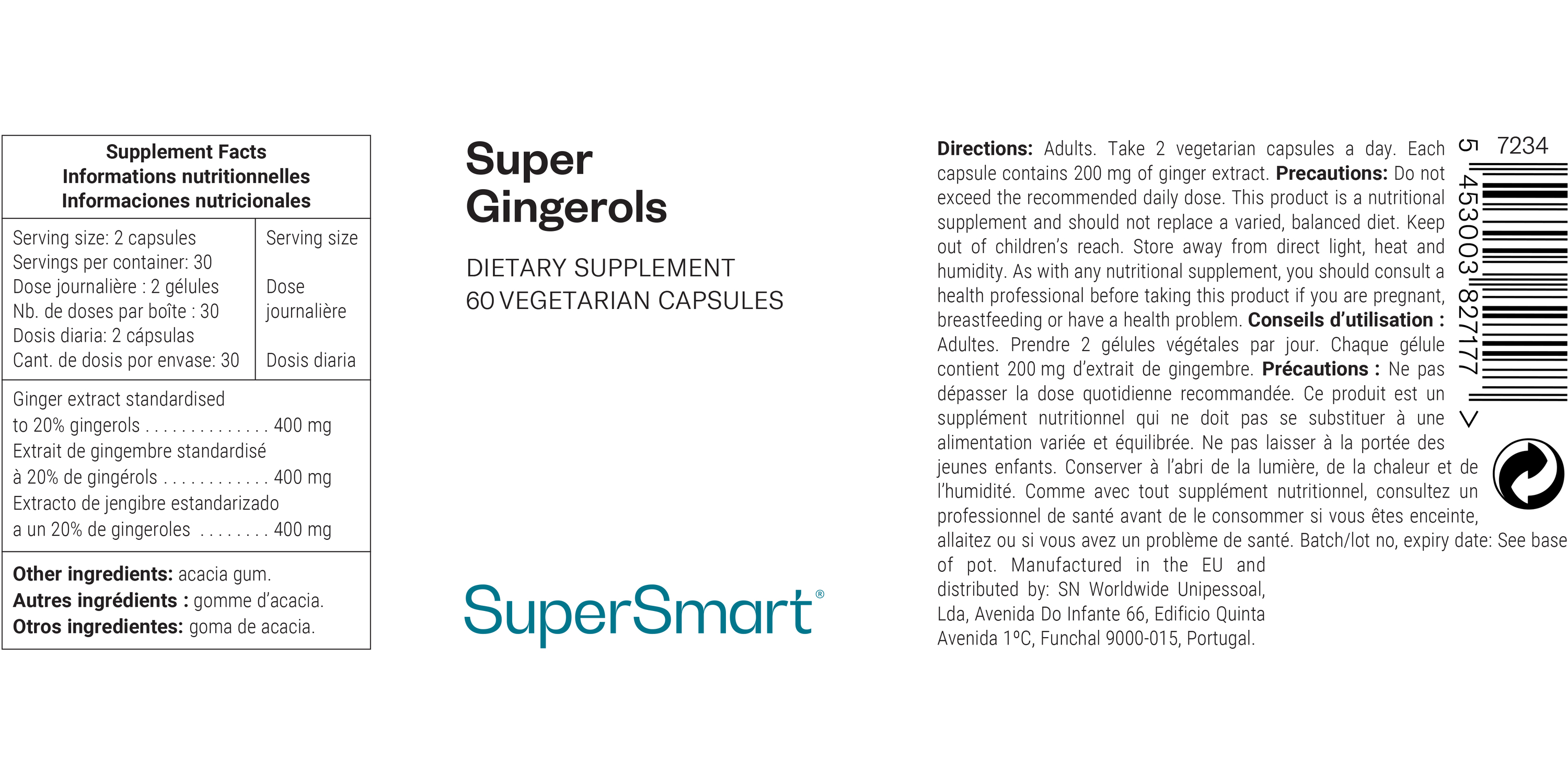 Suplemento Super Gingerols