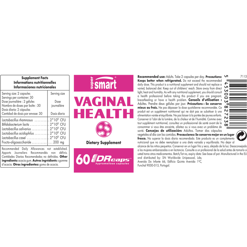 Vaginal Health , 60 Delayed Release Capsules - SuperSmart