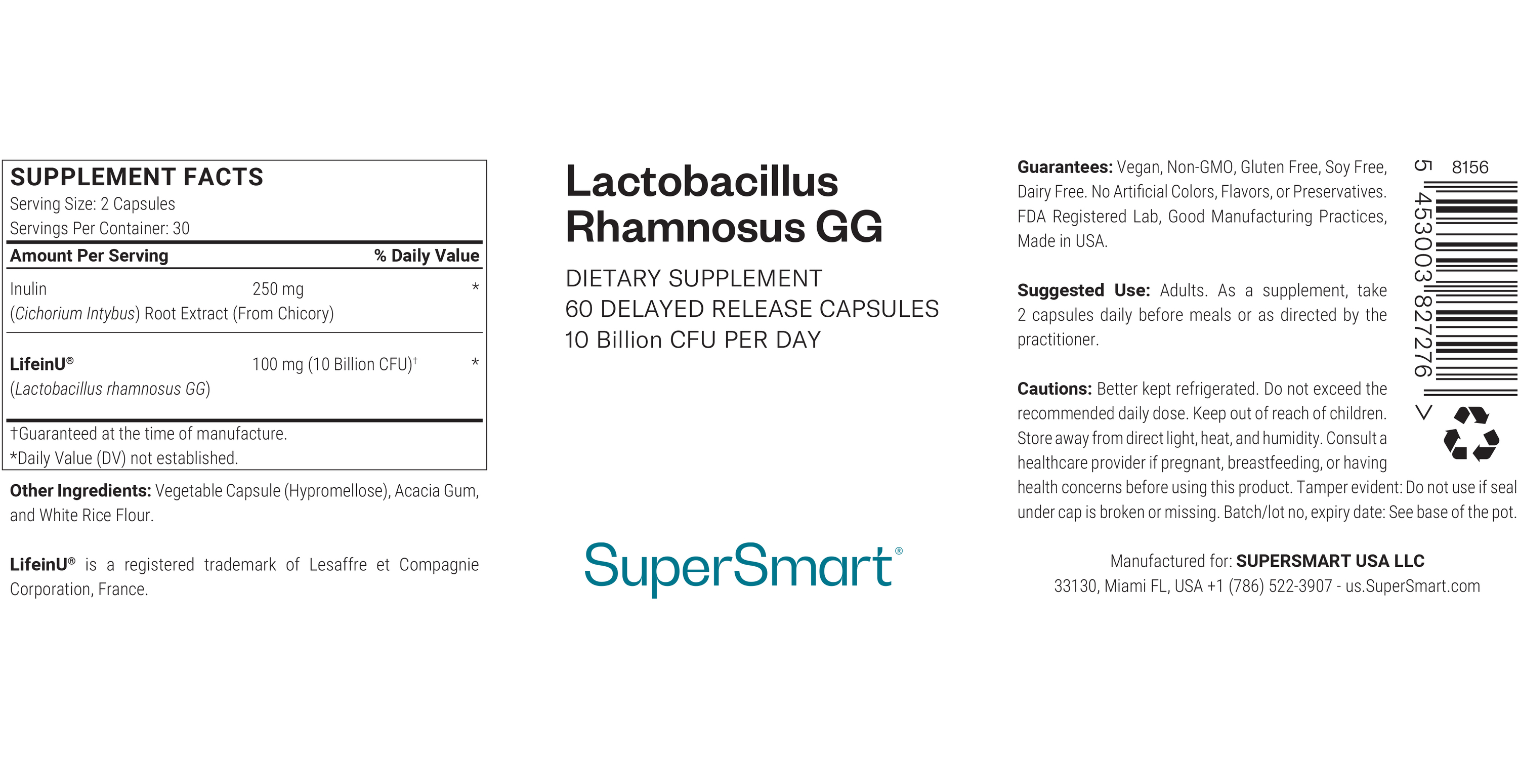 Lactobacillus Rhamnosus GG Supplement