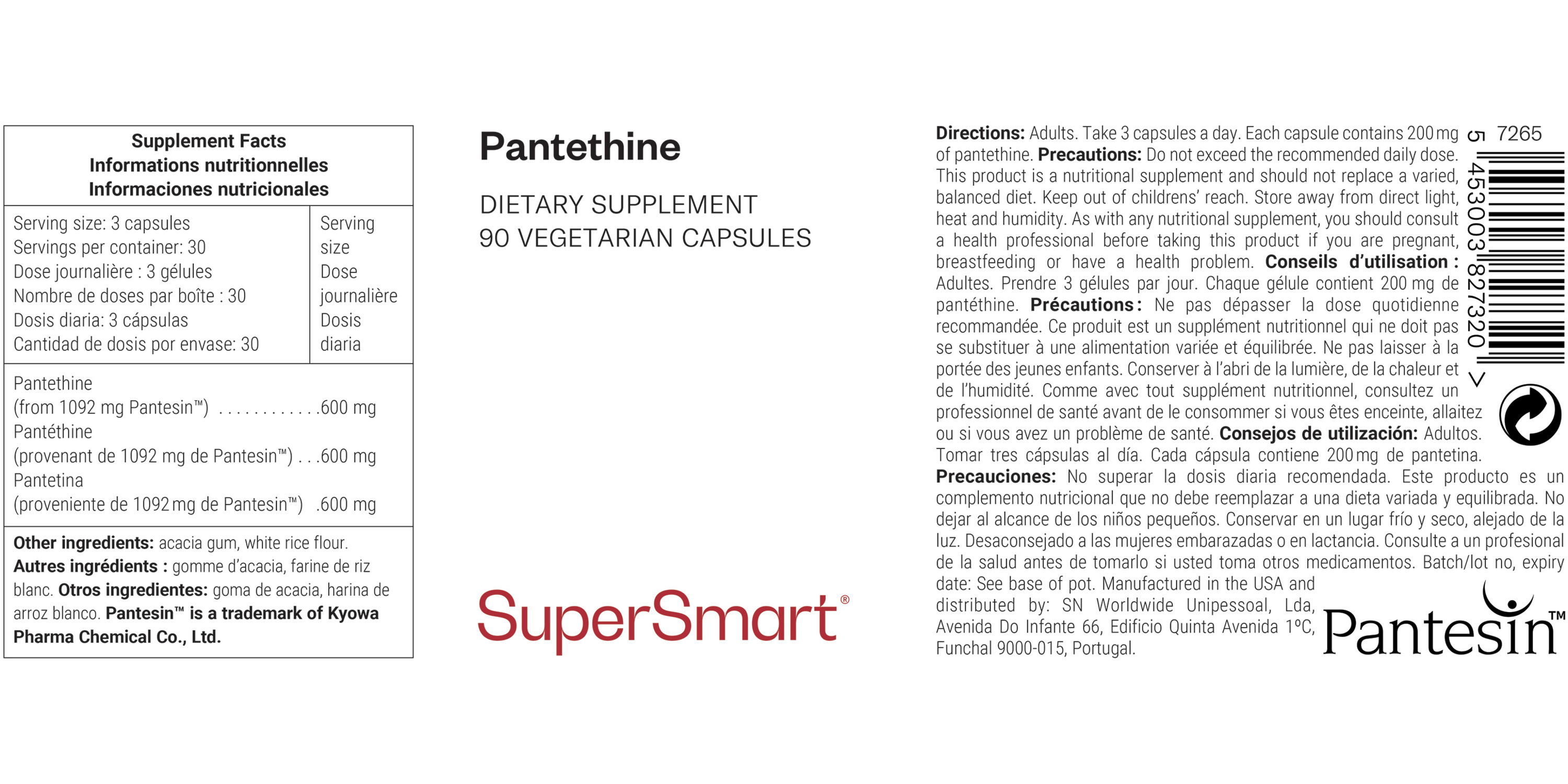Pantethine Supplement