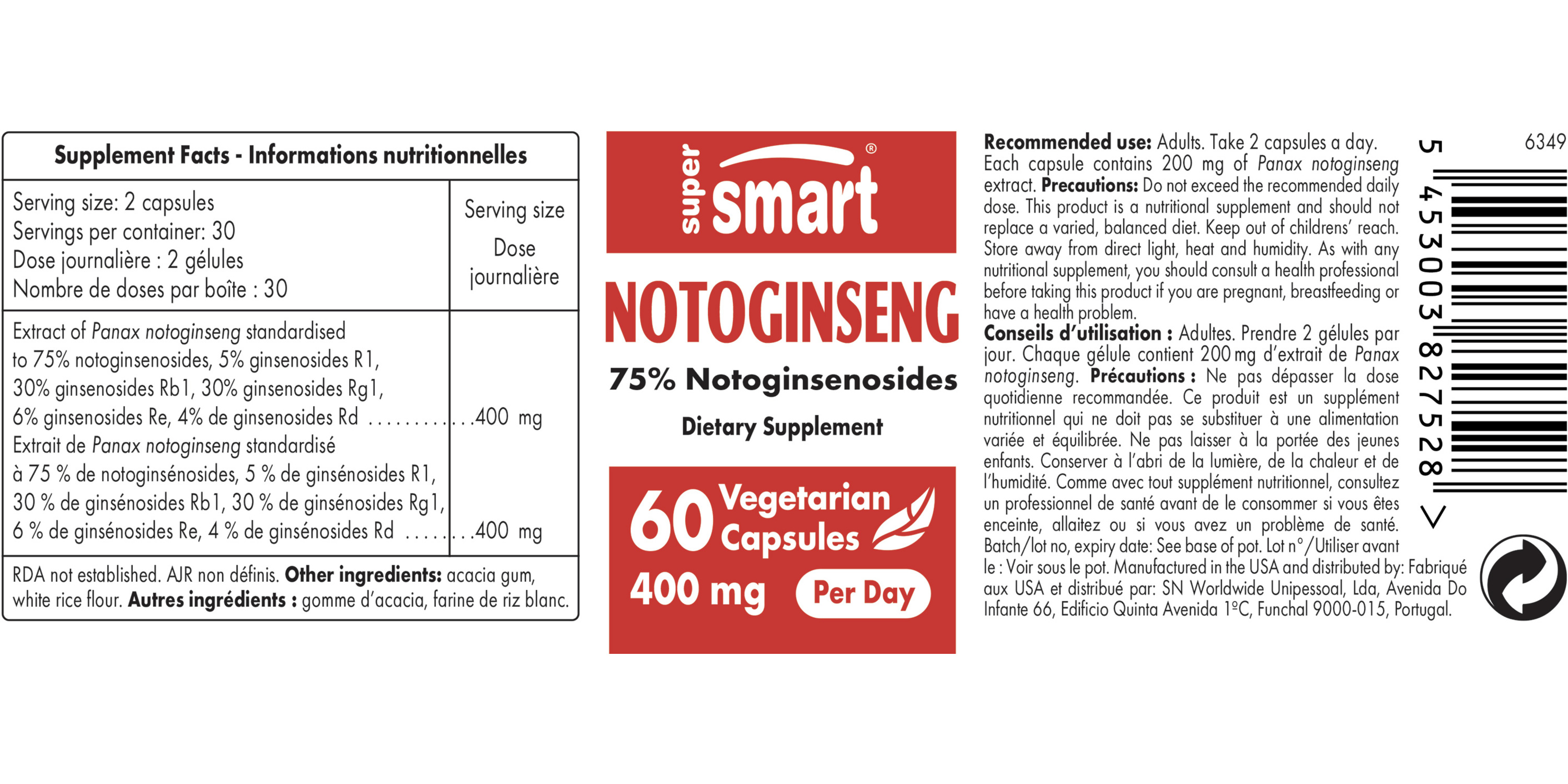 Notoginseng Supplement