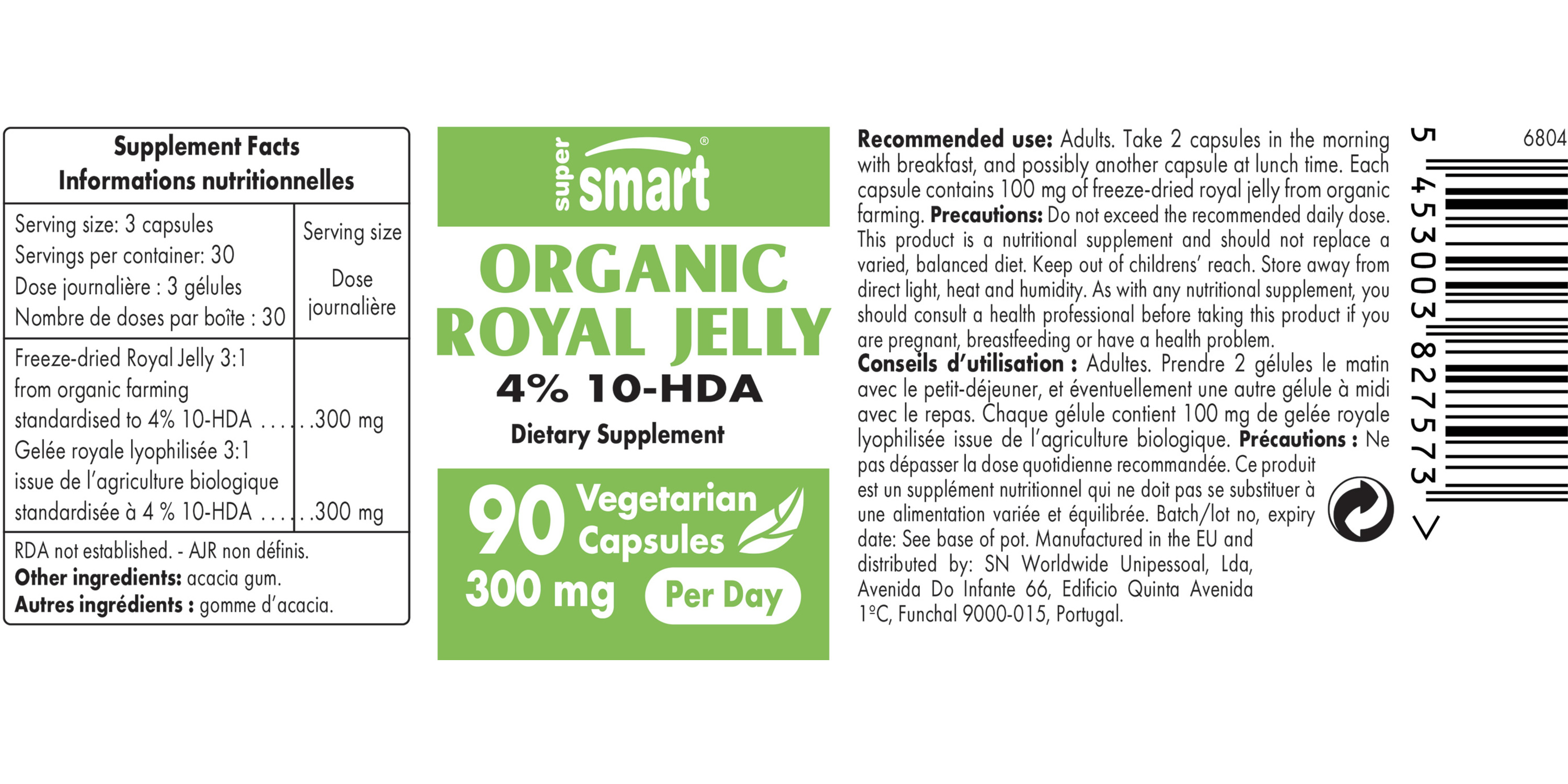 Organic Royal Jelly Supplement