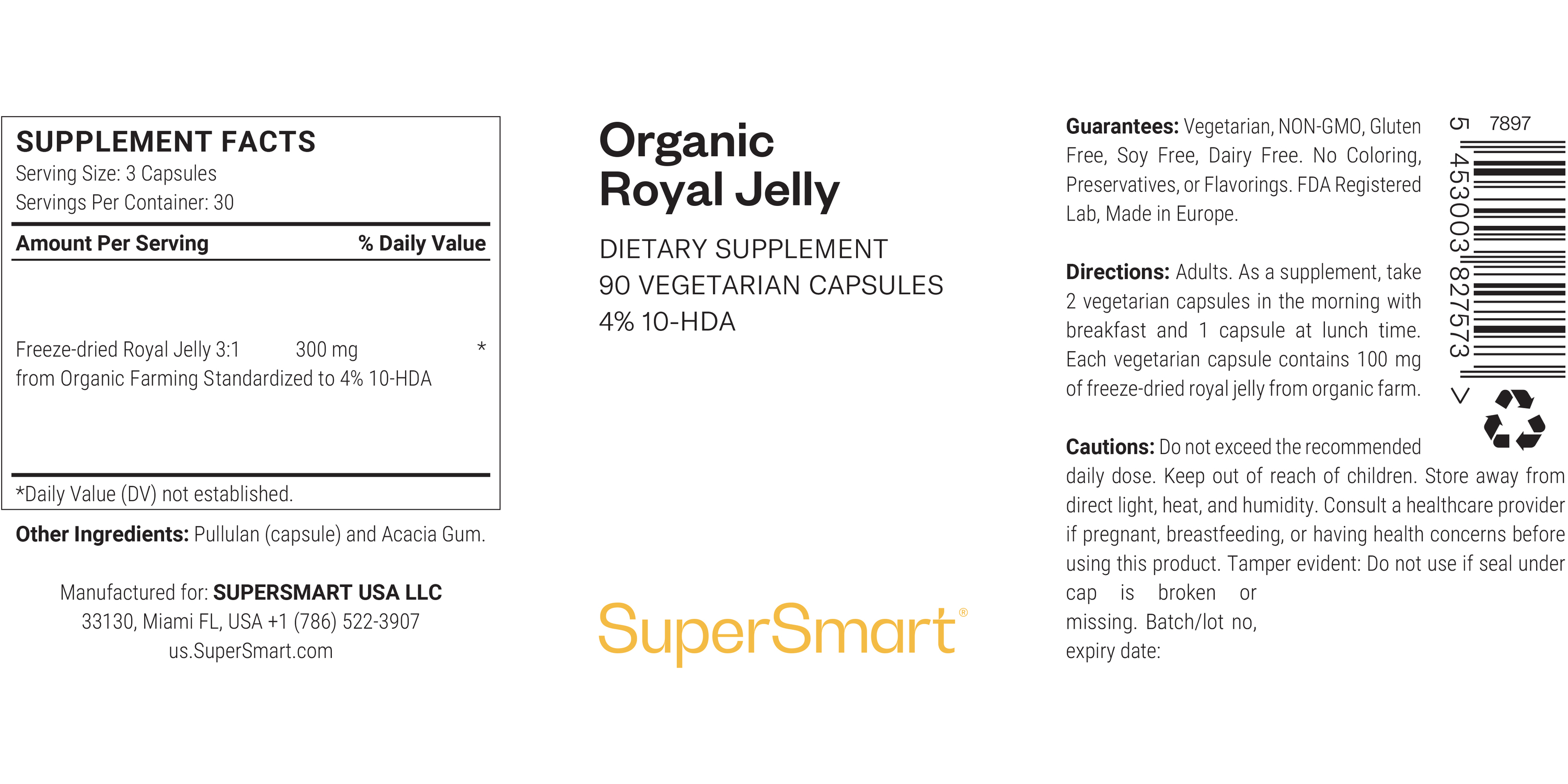 Organic Royal Jelly Supplement