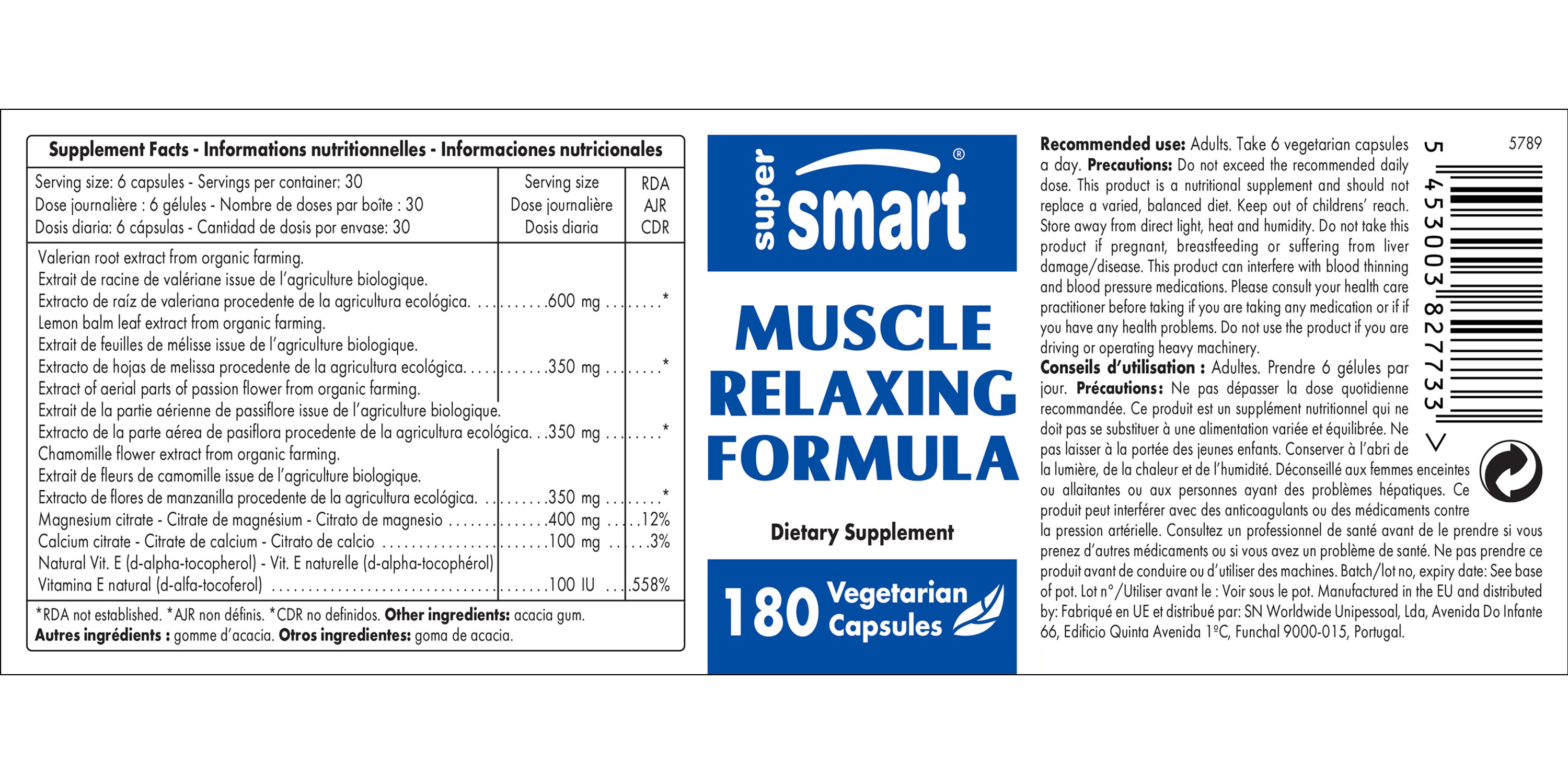 Muscle Relaxing Formula Supplement