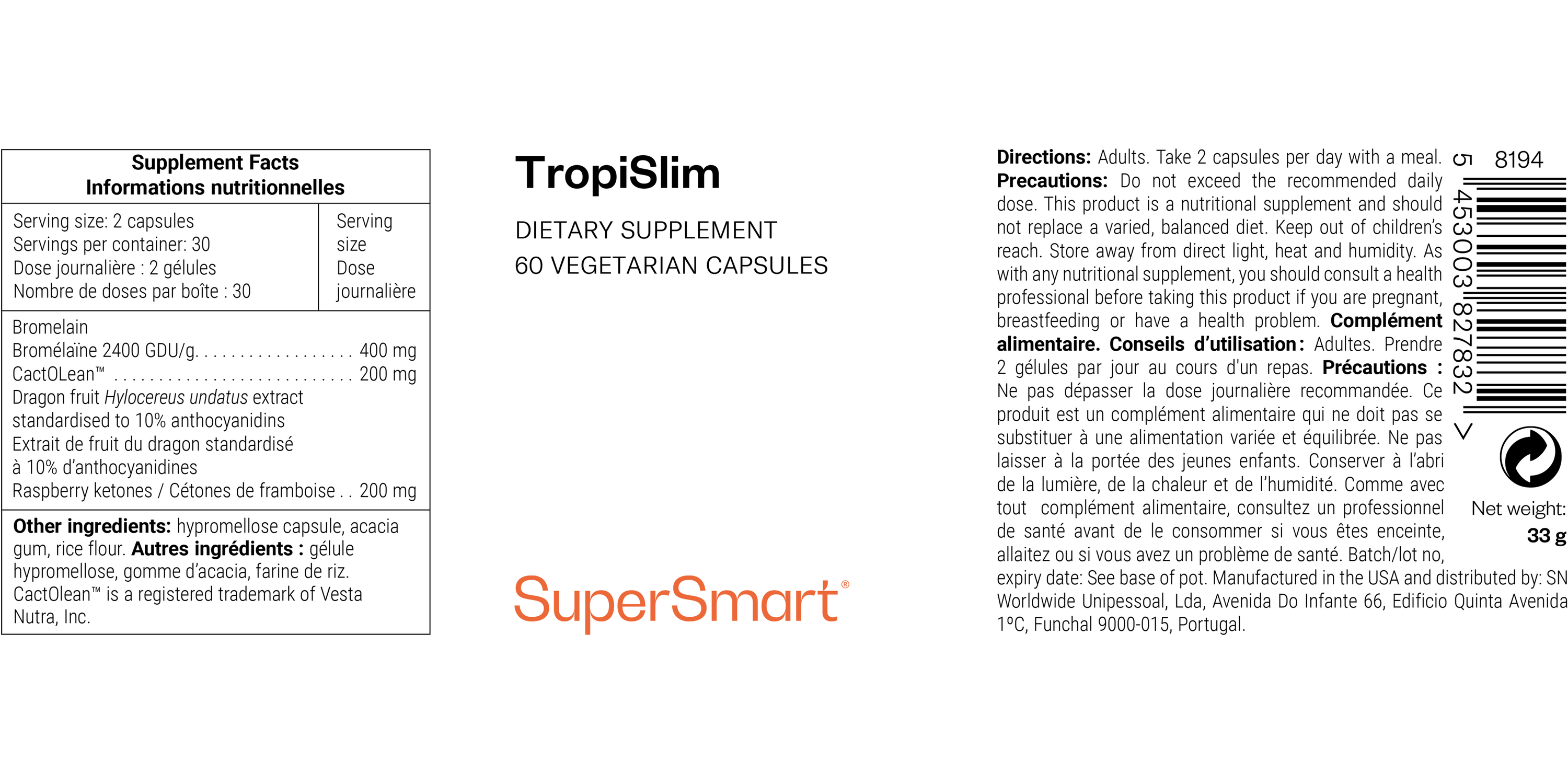 TropiSlim Supplement