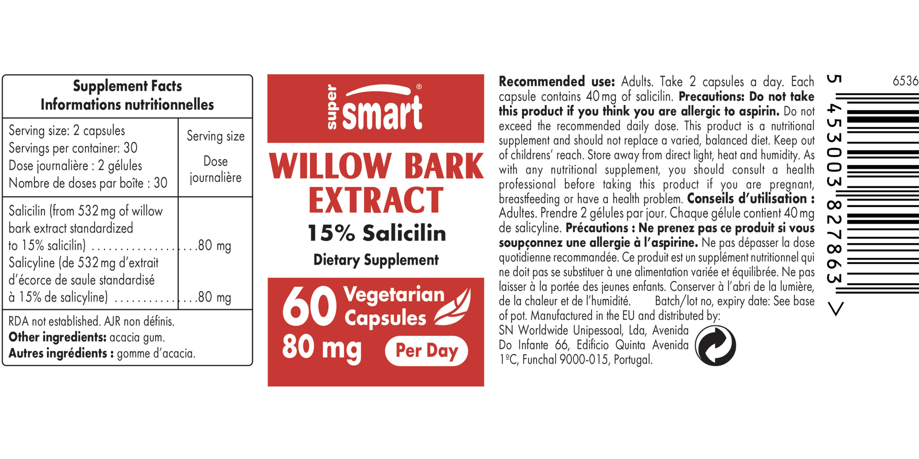 Willow Bark Extract Supplement