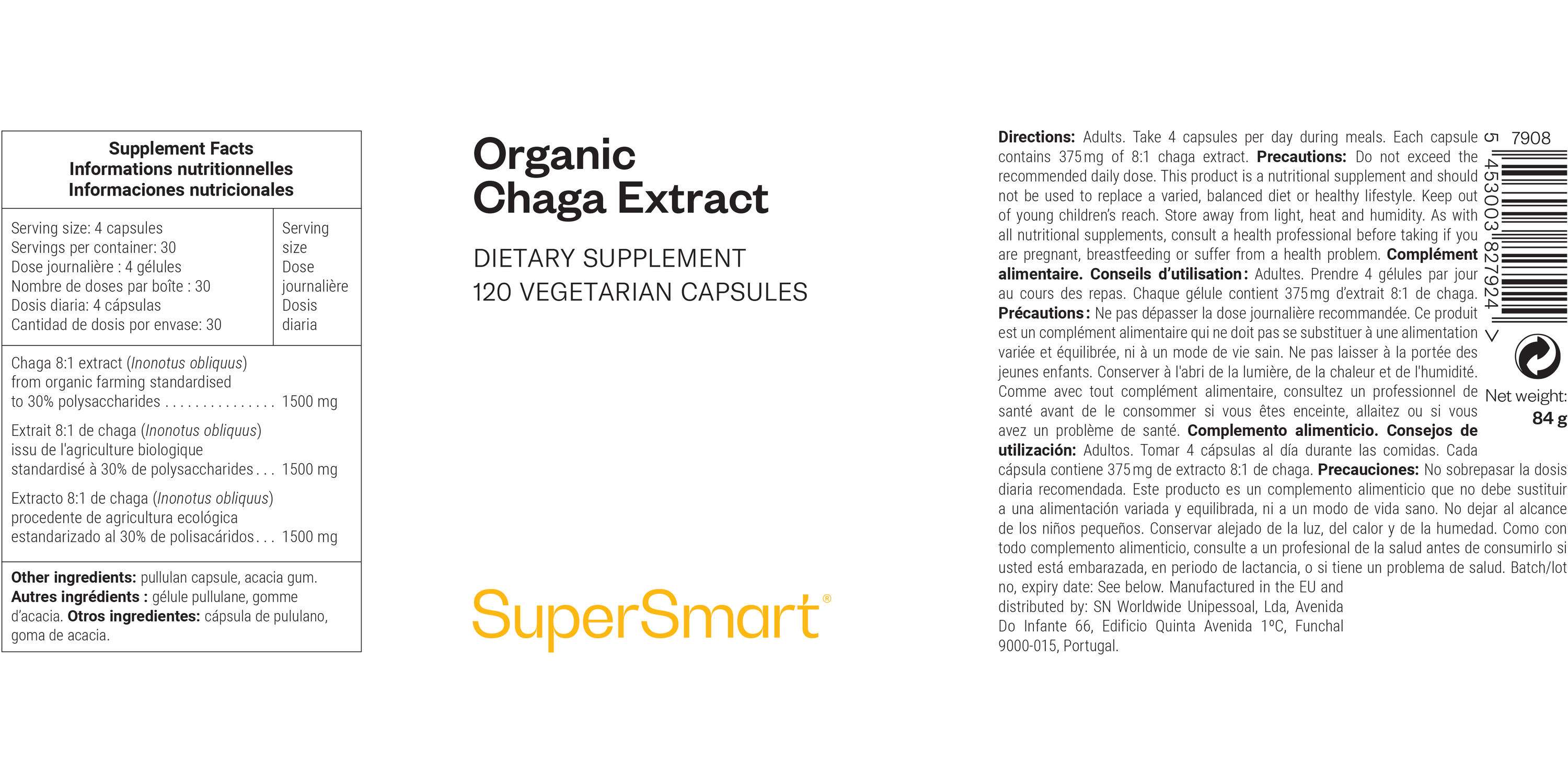 Organic Chaga Extract Supplement
