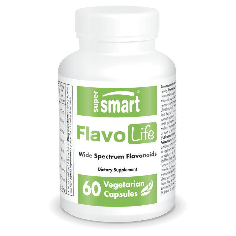 FlavoLife - SuperSmart , 9-in-1 Flavonoids Complex Supplement - High Strength , Gluten Free - 60 Vegetarian Capsules