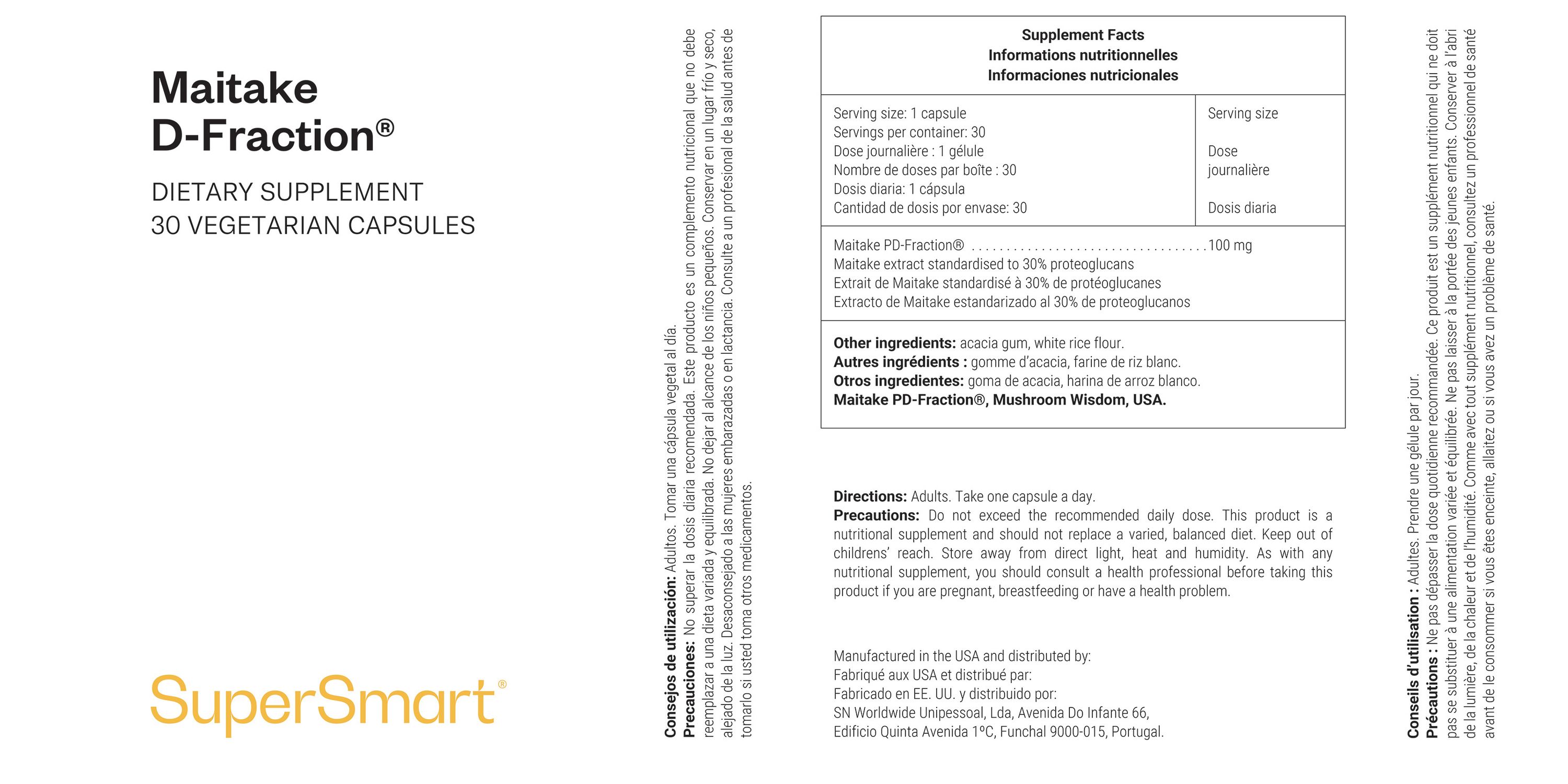 Maitake D-Fraction dietary supplement