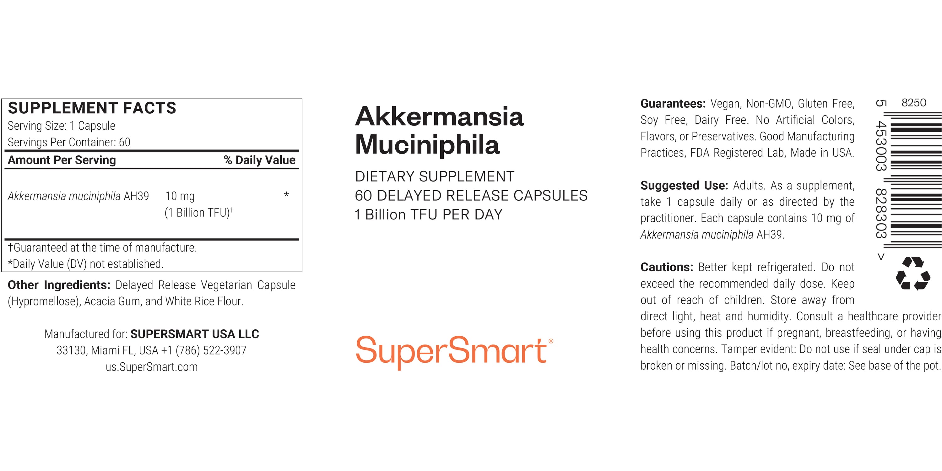 Suplemento Akkermansia Muciniphila Postbiotic