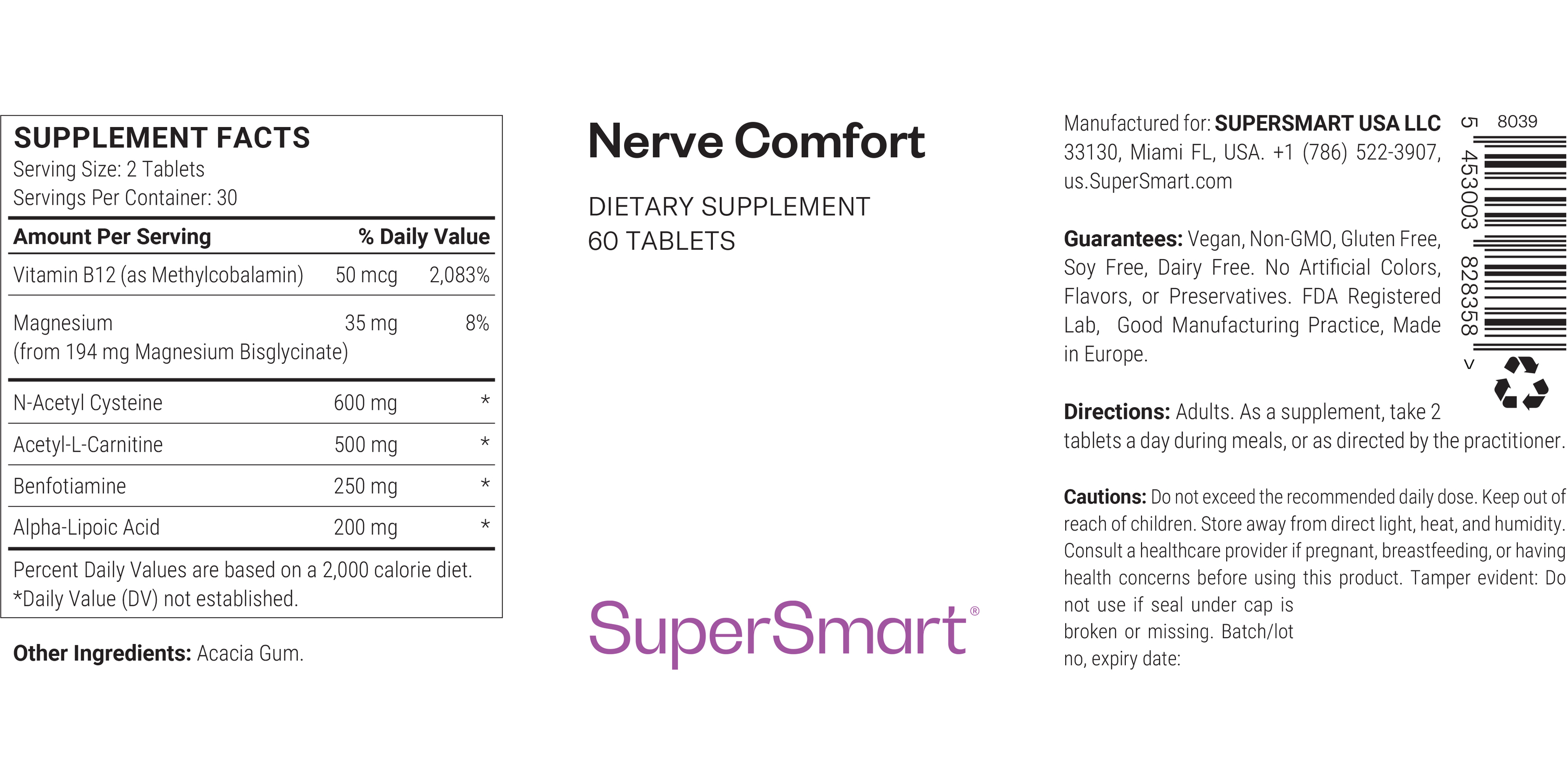 Apoyo nutricional para la función nerviosa normal y el bienestar general.*