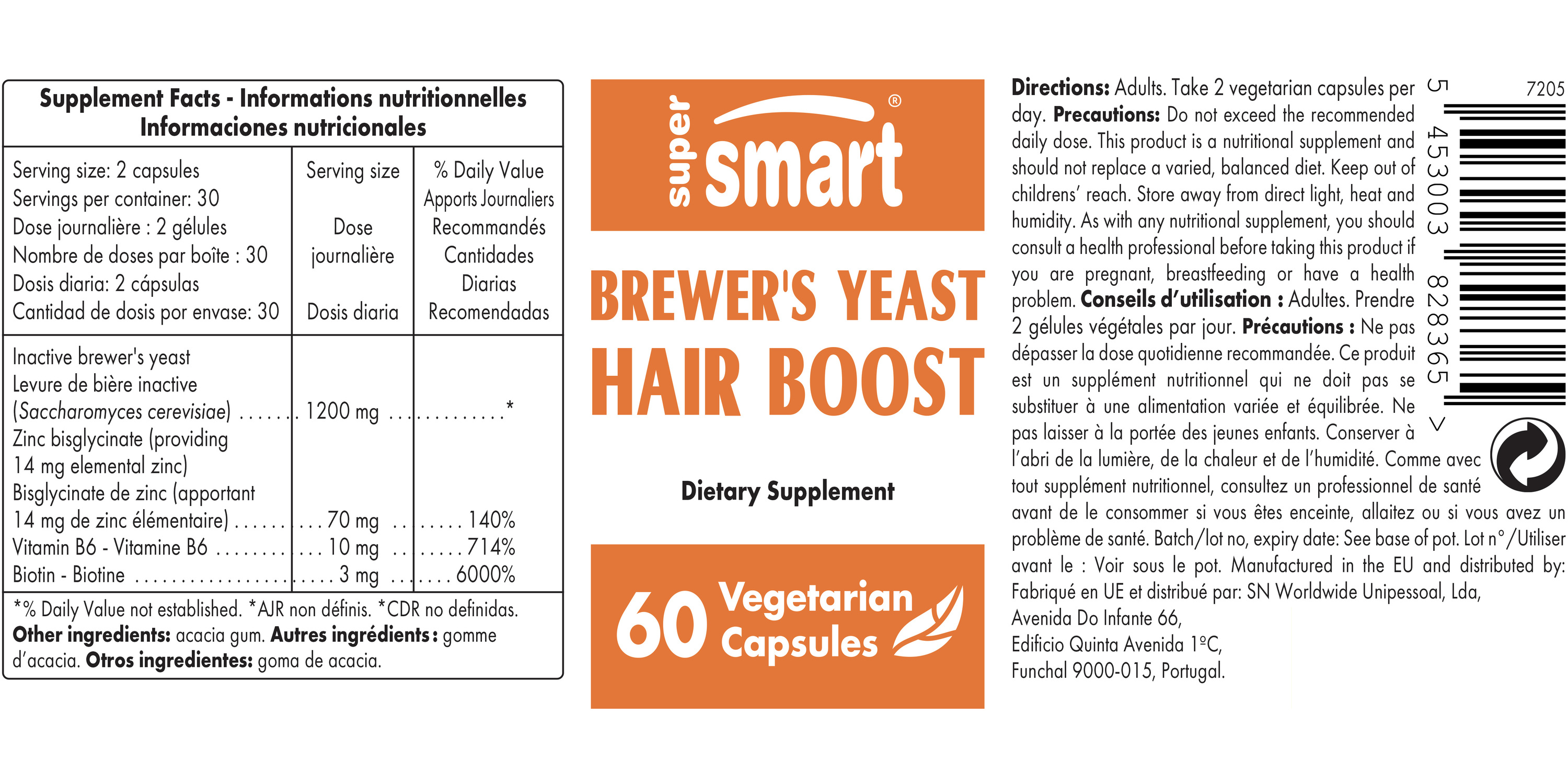 Brewer's yeast for the hair