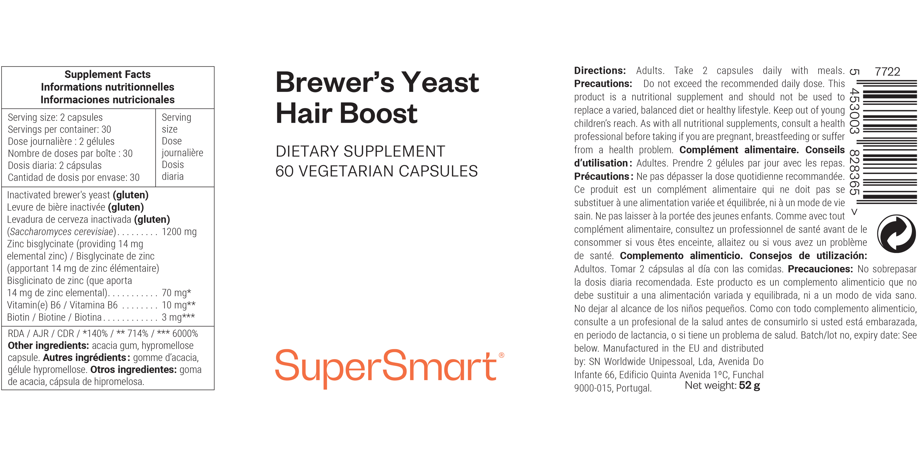 Brewer's yeast for the hair