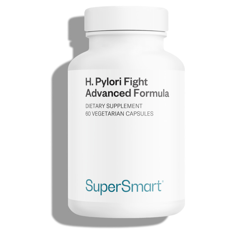 H. Pylori Fight (Advanced Formula) - SuperSmart , Pylopass Reuteri Probiotic Supplement , Non-GMO & Gluten Free - 60 Vegetarian Capsules