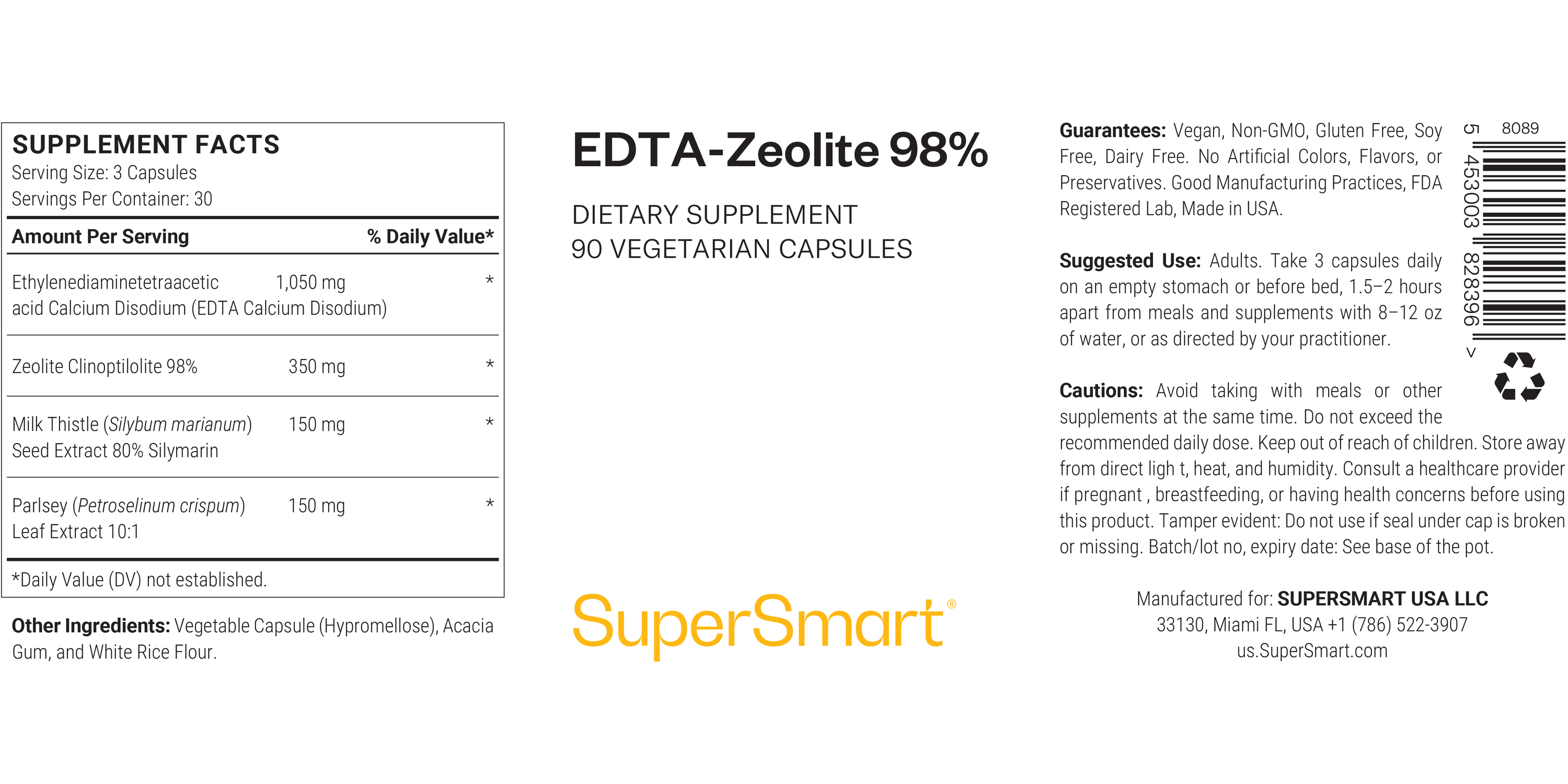 Suplemento EDTA-Zeolite 98%