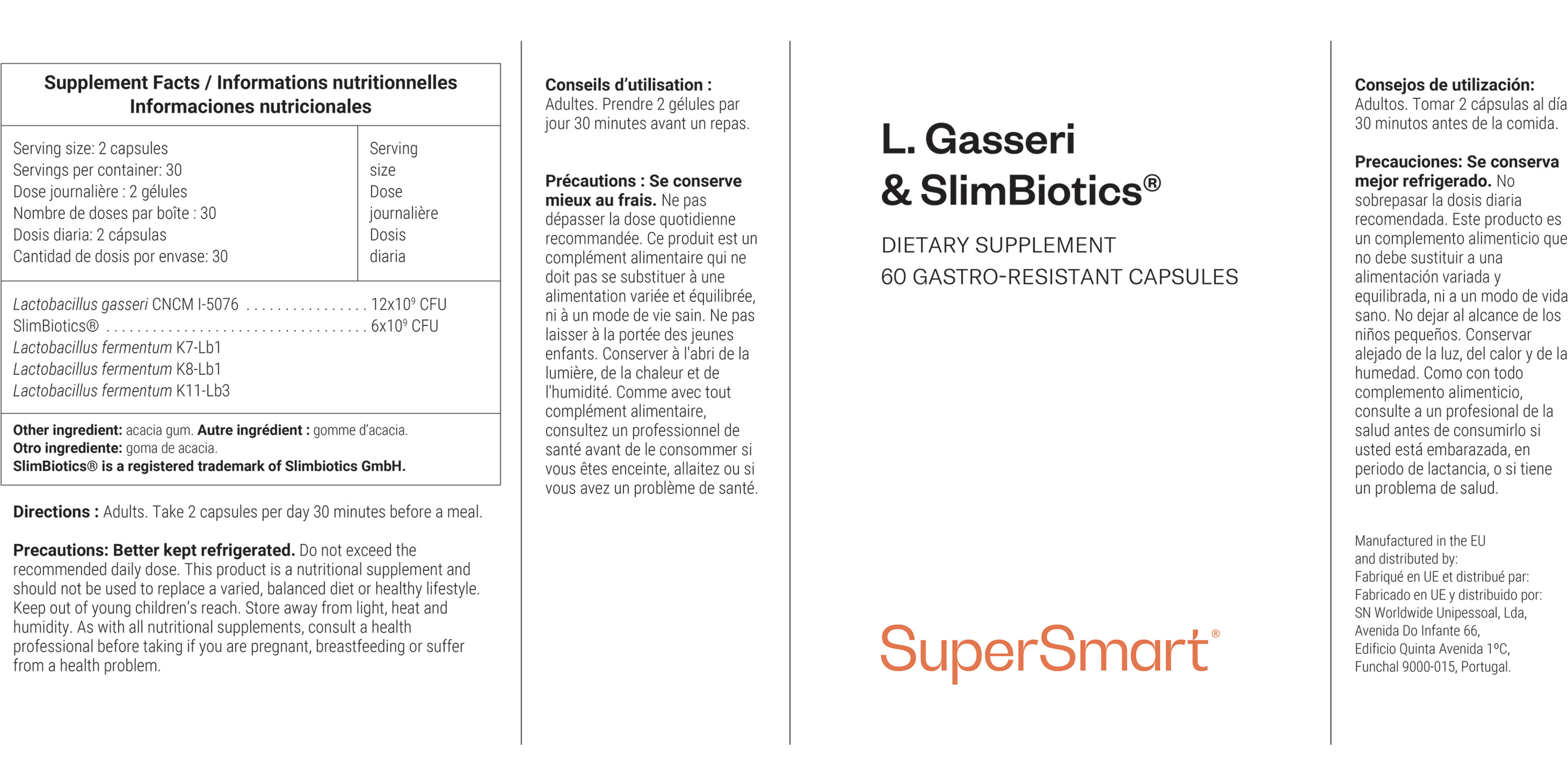 Lactobacillus Gasseri & SlimBiotics® Supplement