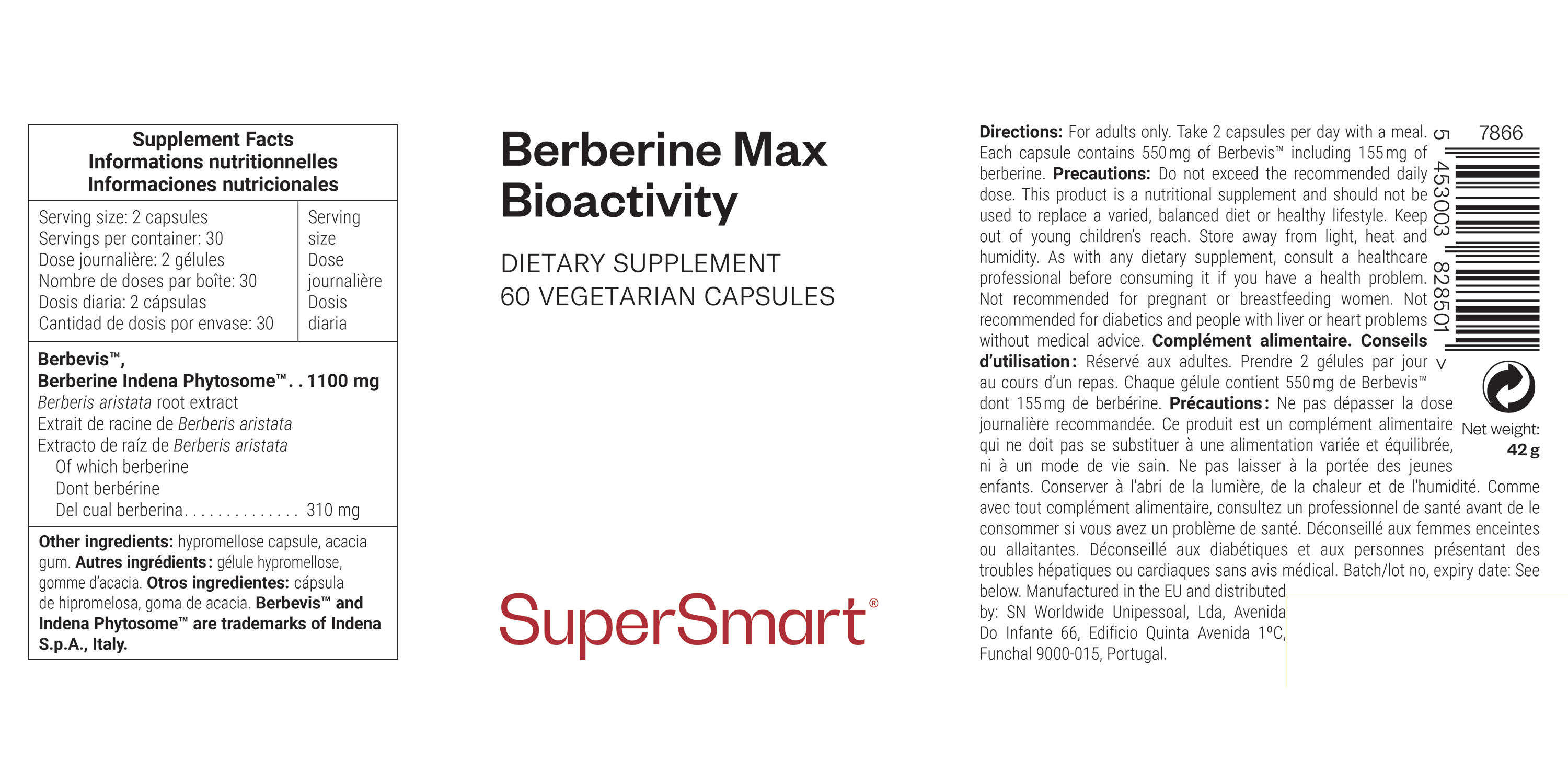 Suplemento de Berberina de Berberis Aristata
