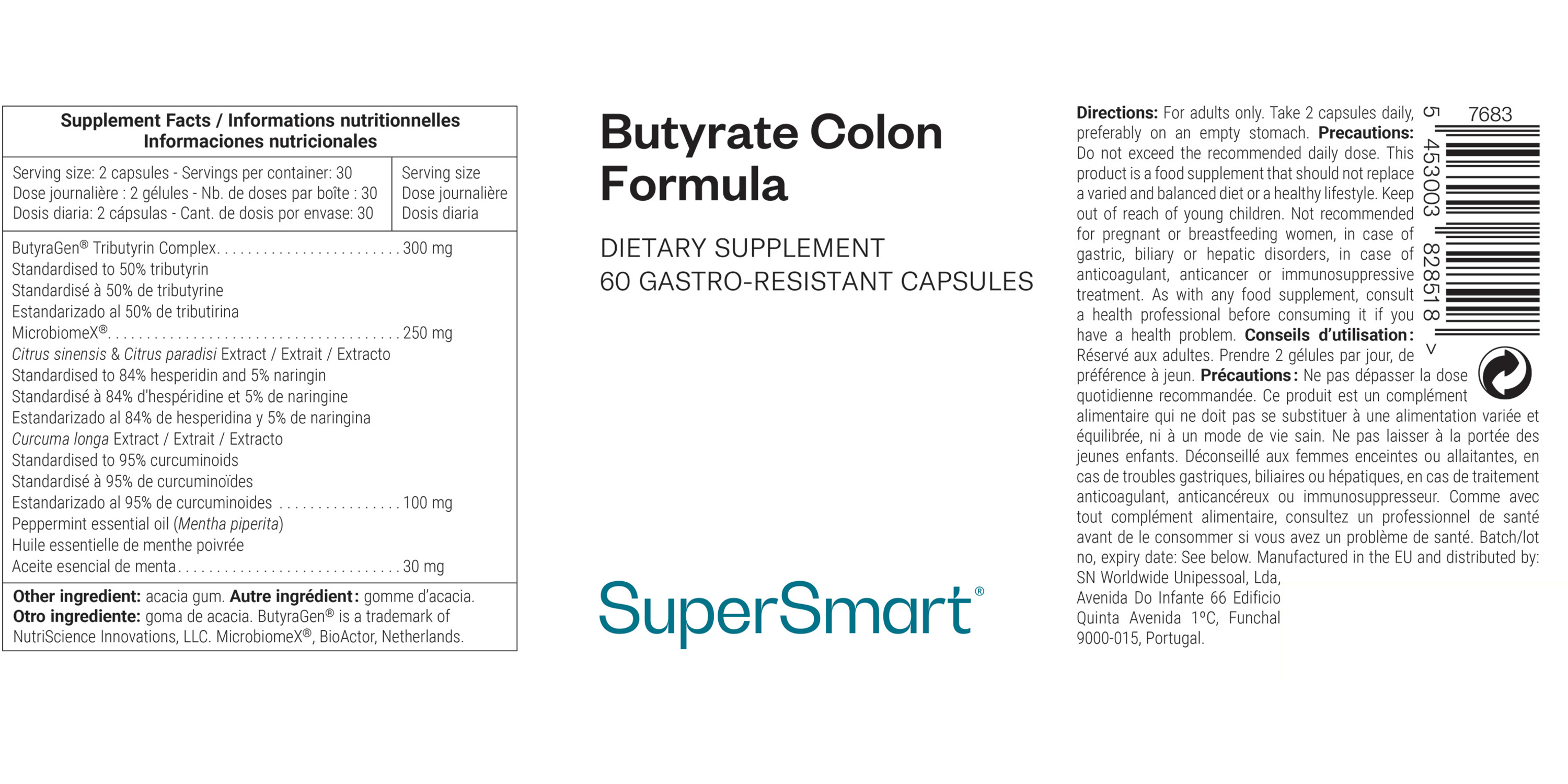 Suplemento Butyrate Colon Formula