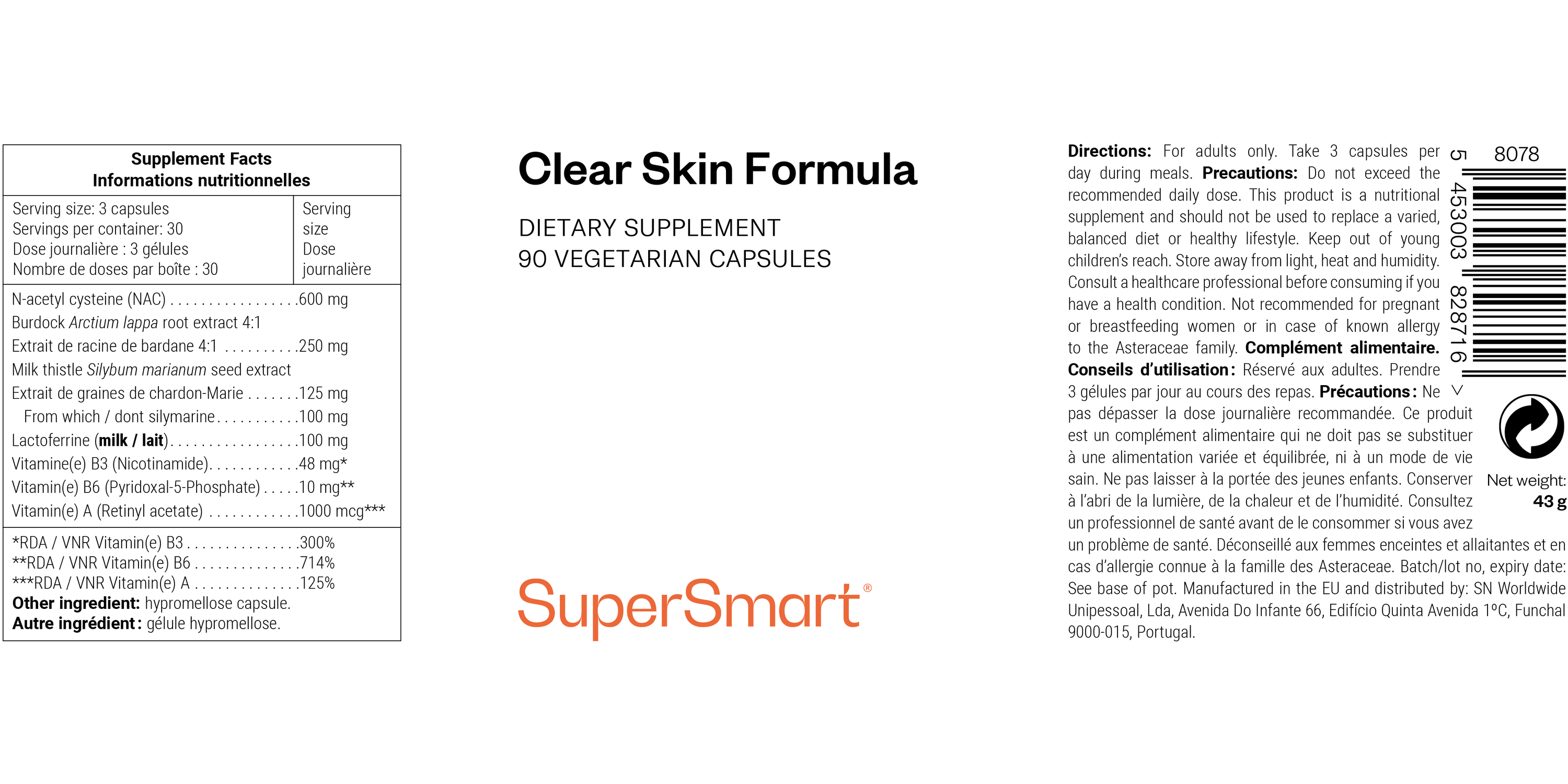 Dietary supplement for supporting skin health.*