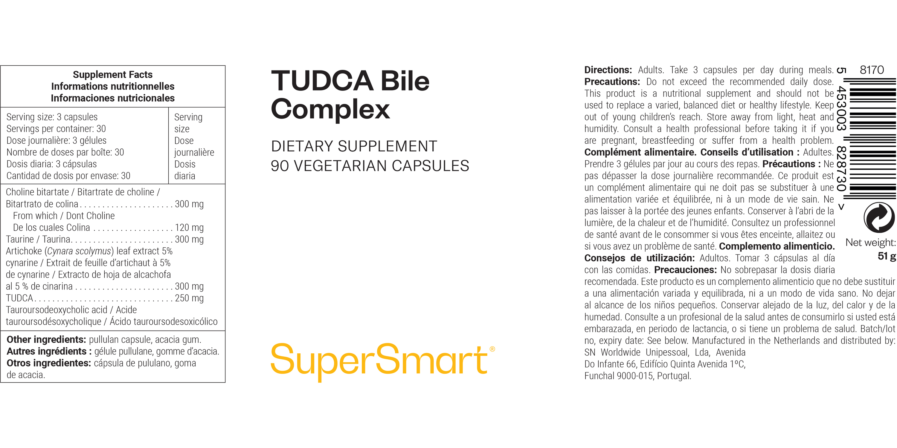 TUDCA supplement for liver and bile flow support.*