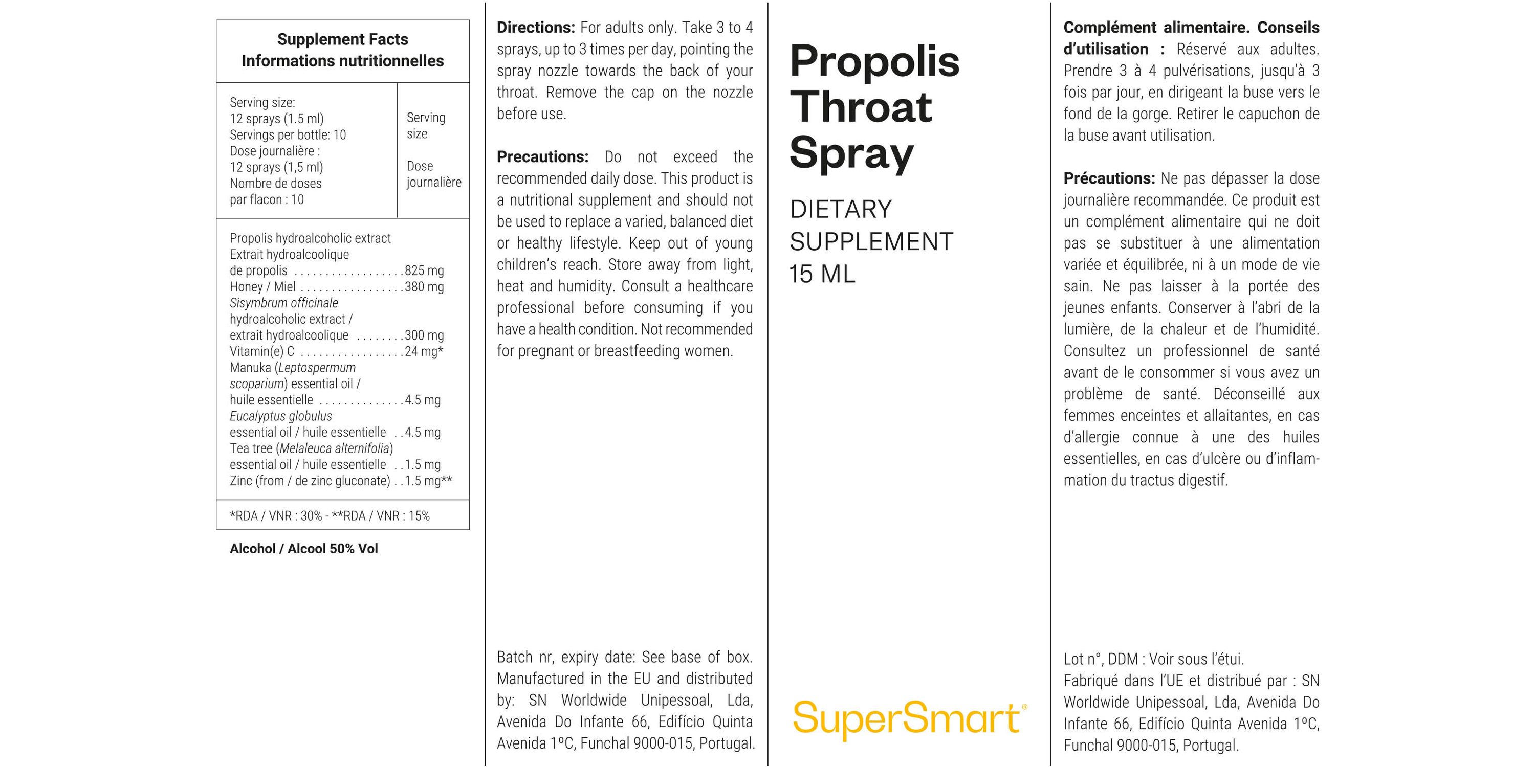 Spray propolis pour la gorge