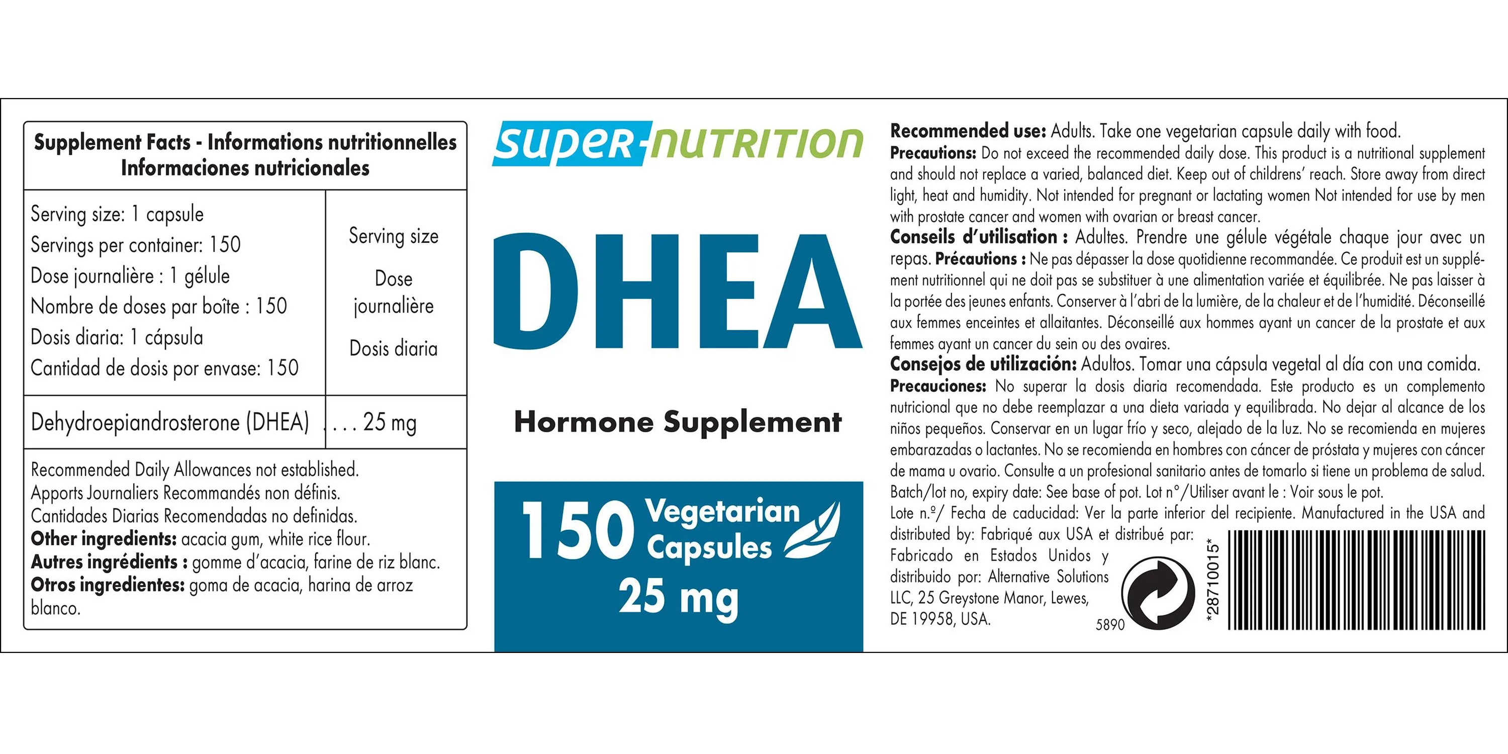 DHEA 25 mg 150