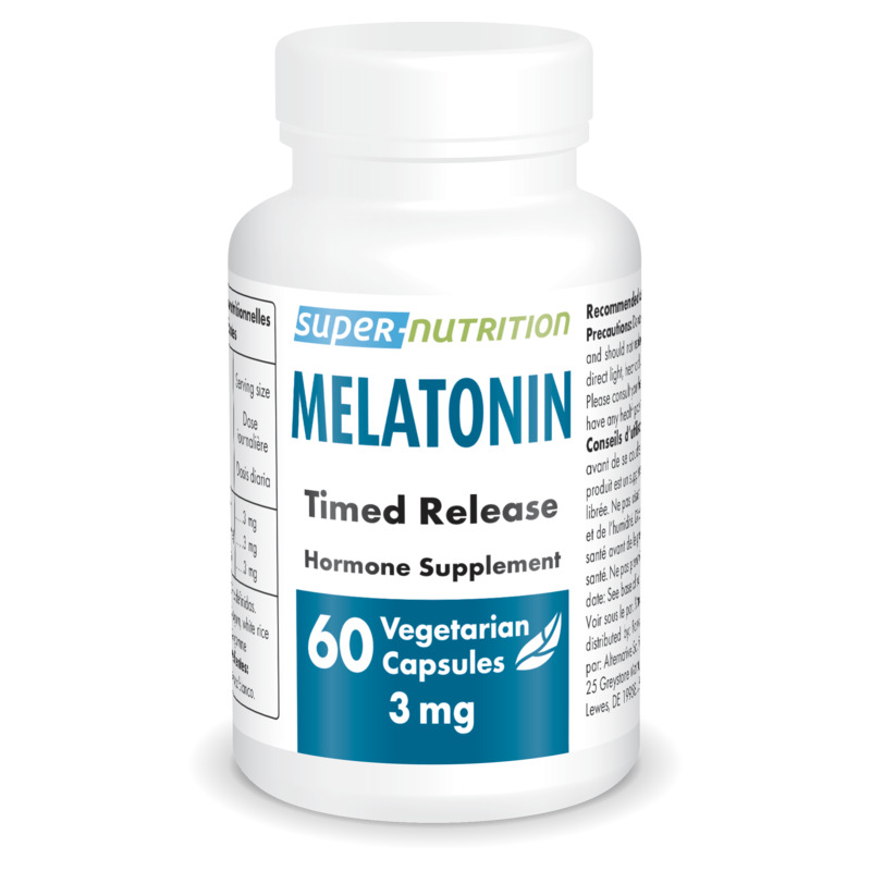 Melatonin 3 Mg Timed Release , 60 Veg. Caps - SuperSmart